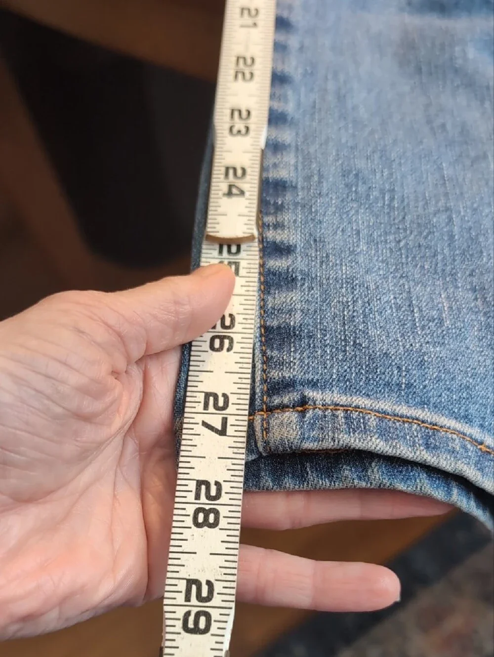 J. Crew Dark Blue High-Rise Button-Fly Jeans